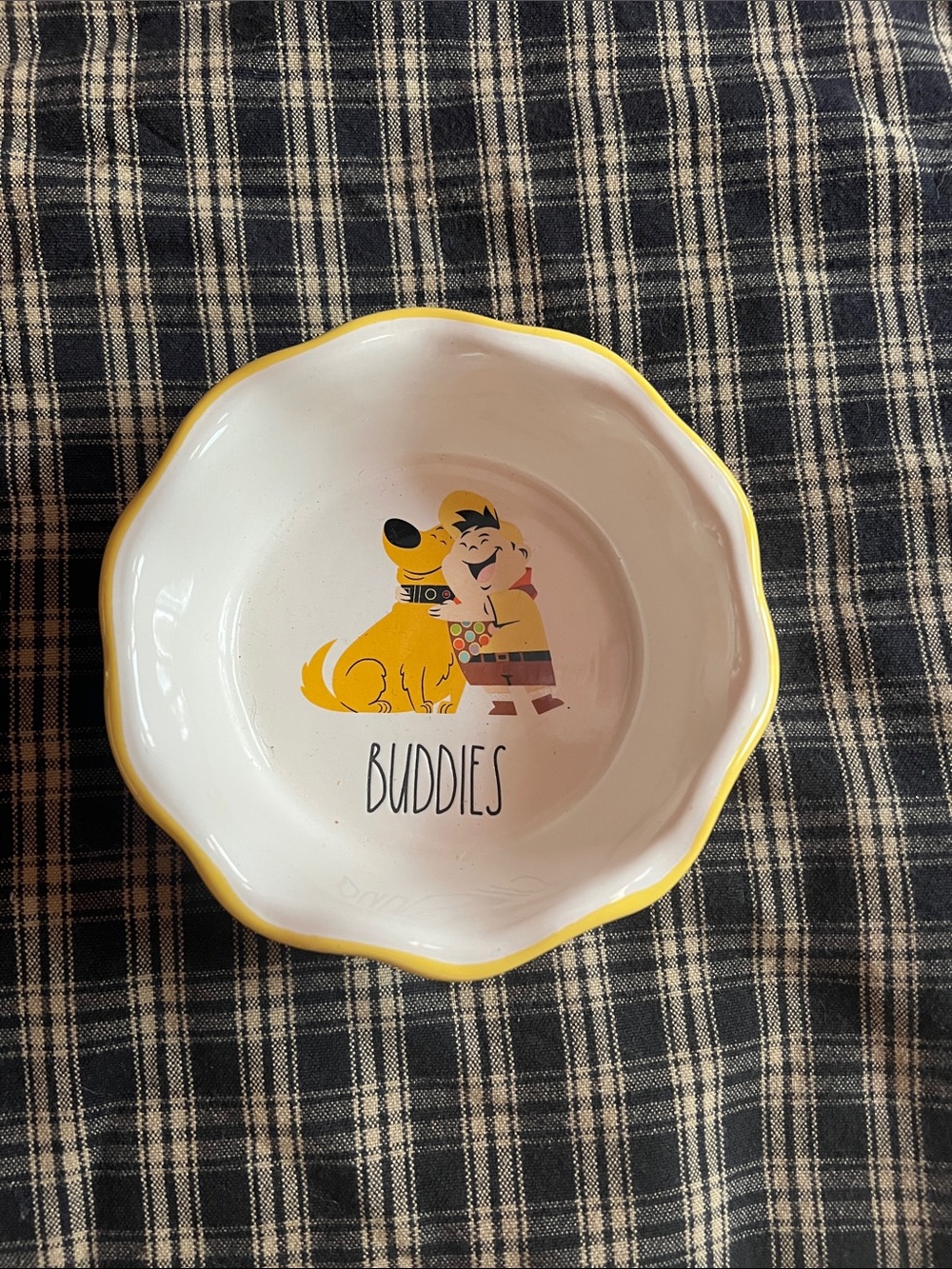 Rae Dunn Pixar Ceramic Bowl with Yellow Accent